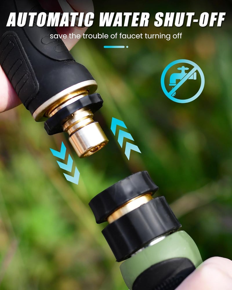 RAINPOINT Garden Hose Nozzle, Hose Sprayer Nozzle with 9 Spray Patterns, High Pressure Water Hose Nozzle Heavy Duty Metal Hand Sprayer, Watering Plants and Lawn, Car Washing, Pet Showering,Blue - Image 3